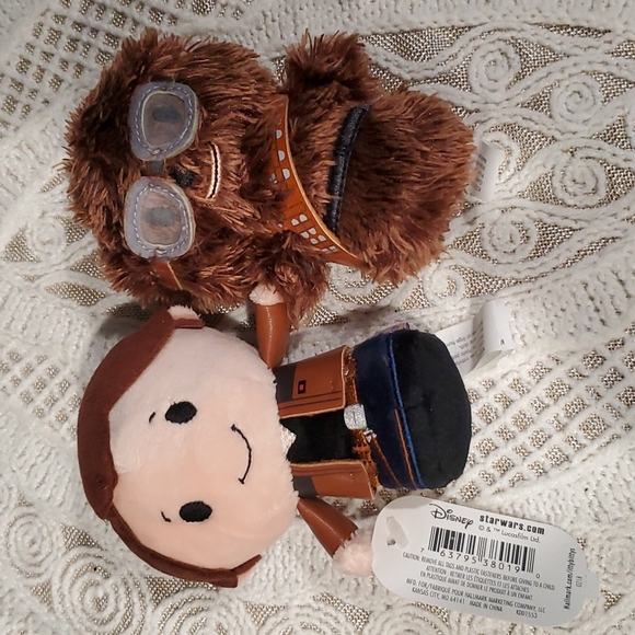 Hallmark Star Wars Itty Bitty Han Solo & Chewbacca Plush - Picture 1 of 2